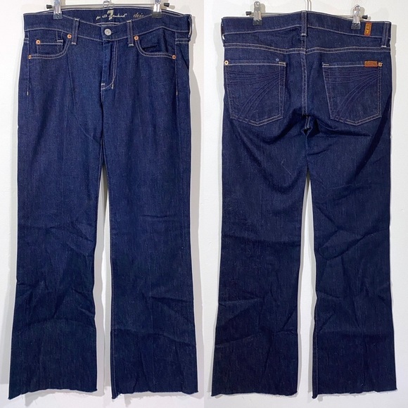 7 For All Mankind Dojo Wide Leg Jeans Sz 29 x 30.5" - Picture 1 of 5